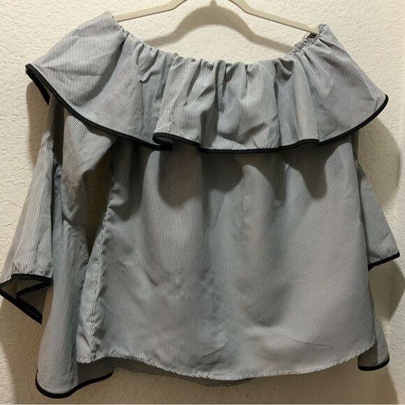 KONTROL Polyester Blouse with Bell-Type Sleeves size L - Picture 3 of 11